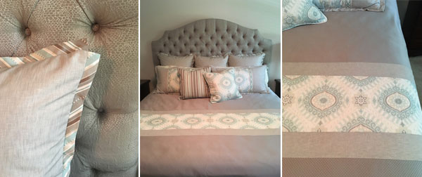 Custom bedding and happy clients