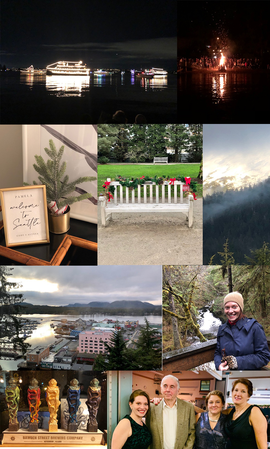 Holiday Travels - Collage of Photos from 2019 Holiday Trip to Seattle and Alaska