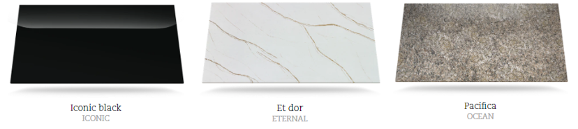 Silestone slabs in various colors are great for countertops