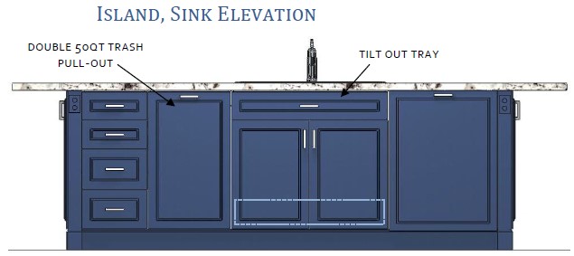 Design Plans for a Kitchen Sink Elevation