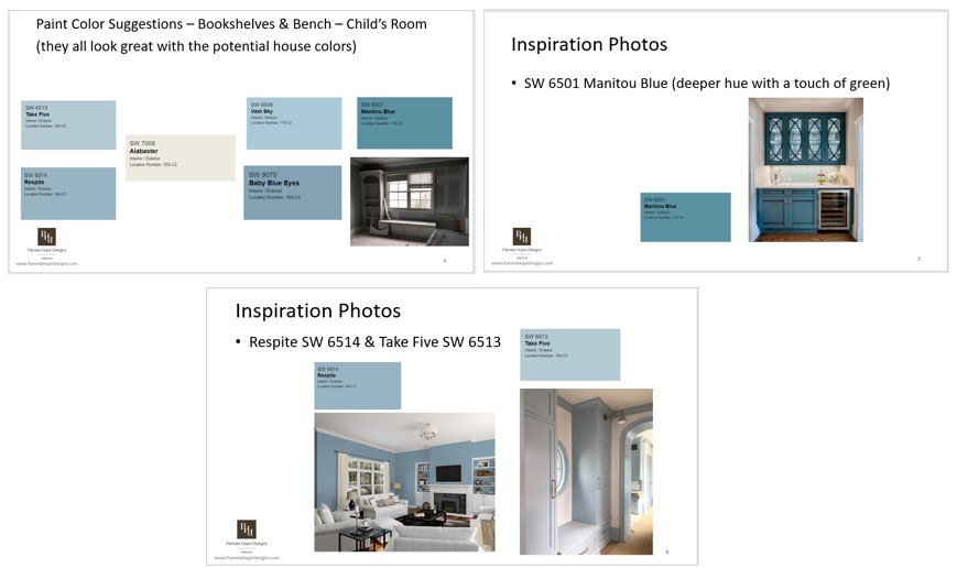 Examples of color used in actual rooms by an interior designer