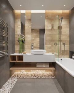 Lighter tones can also be used in home spas