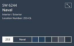 Sherwin-Williams 6244 paint color in Naval
