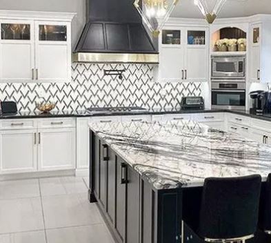porcelain tile for a backsplash is a trending option that is less expensive that many tiles used formerly