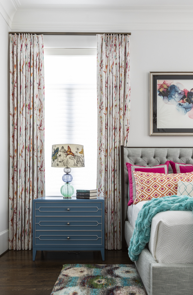 jewel tones in this bedroom elicit happy thoughts and smiles