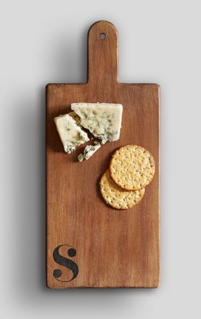 alphabet wood cheese board