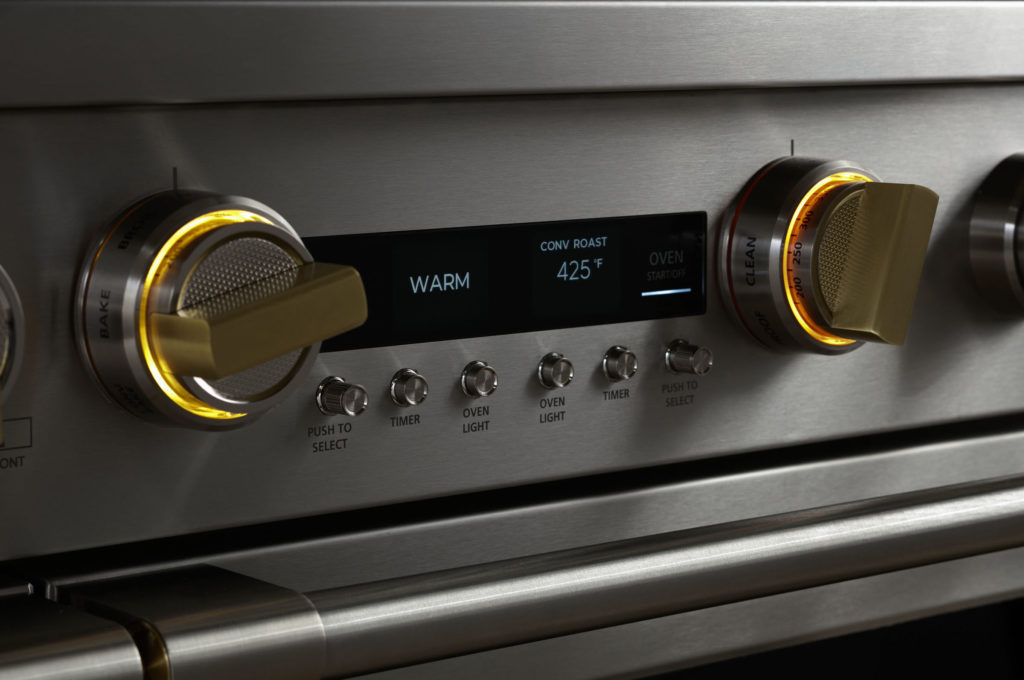 Digital interface on kitchen appliances