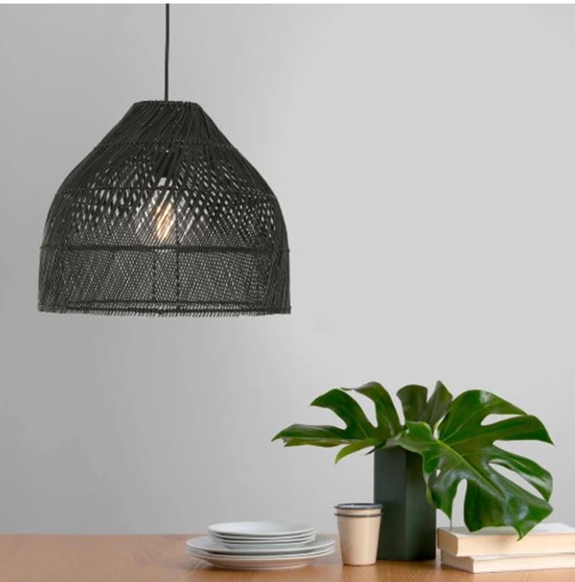 black rattan lighting for home decor