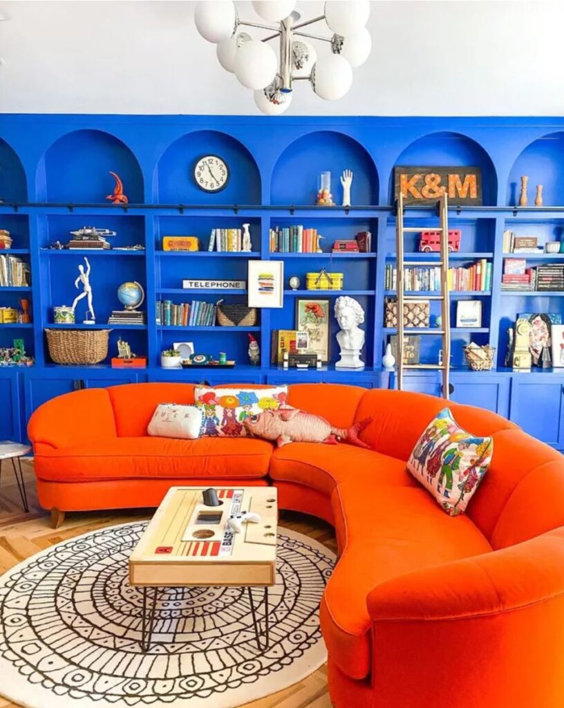 bold colors in maximalist home decor