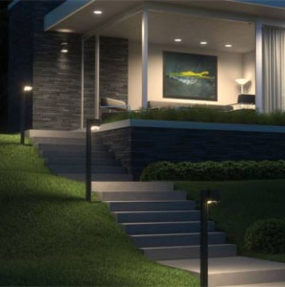 path lighting improves the appearance of your front stoop