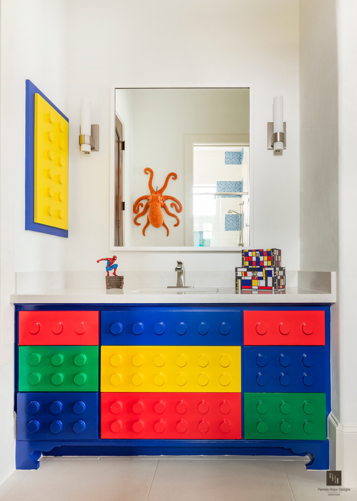 vibrant color and texture in children's room