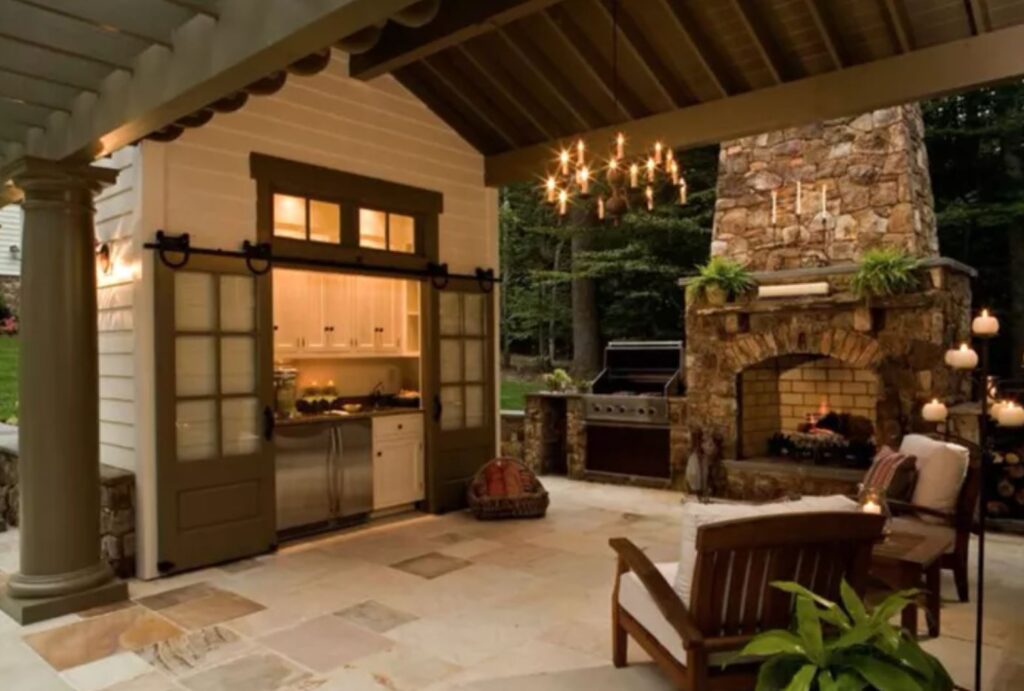 outdoor kitchen at home