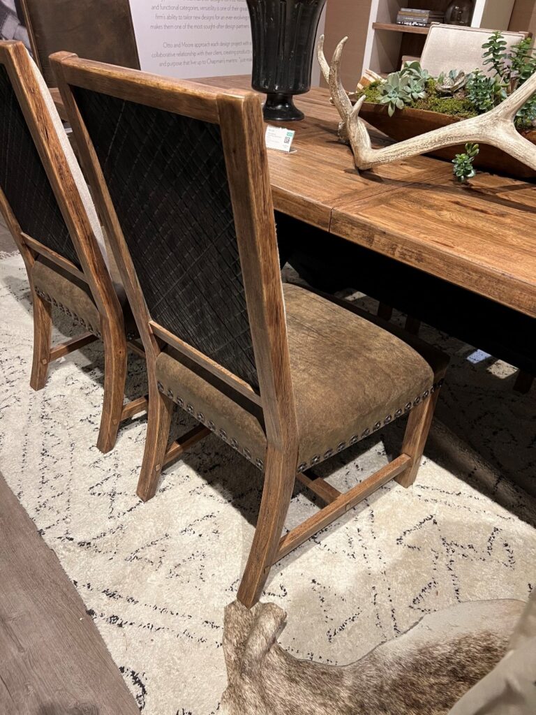 Hooker Big Sky Dining Chair with Furrowed Bark Back Panel